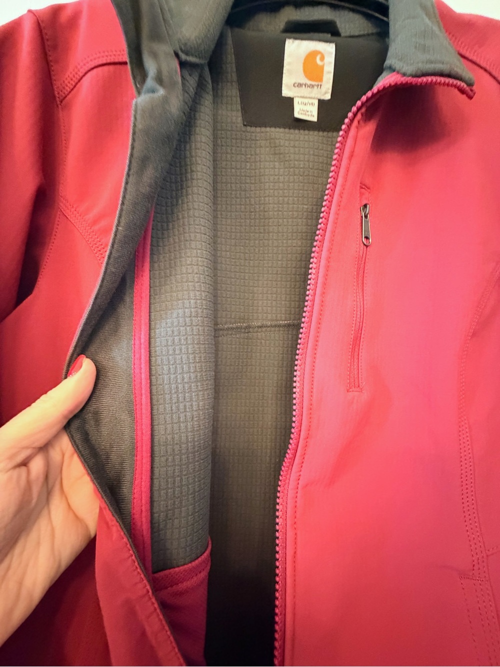 Carhartt Women's Raspberry-Red Utility Softshell Jacket - Picture 2 of 4